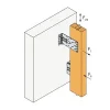 Équerres renforcées CLASSIQUES asymétriques pour le BOIS et le BETON - Réf. ABR170