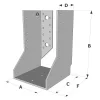 Grands sabots à ailes intérieures, gamme GSI CLASSIQUE (épaisseurs 4mm, profondeur 110mm) - Réf. GSI440/4X