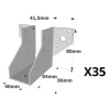 Sabots à ailes extérieures, gamme SAE CLASSIQUE (épaisseur 2mm, profondeur 84mm) - Réf. SAE200/40/2_35