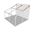 Support de poteau/poutre pente 20° - Largeur intérieure 120 mm