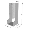 Grands sabots à ailes intérieures, gamme GLI ECONOMIQUE (développé 660mm, épaisseur 4mm, profondeur 90mm) - Réf. GLI660/4X
