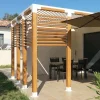 Mise en situation du support de poteau SUNDIY blanc RAL 9010 - Série 120mm
