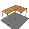 Exemple d'utilisation du connecteur SUNDIY Corten RAL 8011 90mm à 5 directions - Forme +