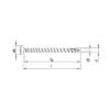 HECO-TOPIX-plus, tête ronde, T-Drive, filet total variable, zingué blanc, A3K, Dim. 3.5x16mm - Réf. 60203