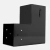 Aperçu réel du connecteur SUNDIY Anthracite RAL7016 - 120mm Forme L à 2 directions