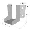 Sabots à ailes extérieures, gamme SAE SUR MESURE (épaisseur 2mm, profondeur 84mm) - Réf. SAEL300/60/2X