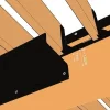 Chéneau Aluminium - Couleur : noir mat - longueur : 2m