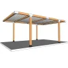 Utilisation pratique du support de poteau SUNDIY Anthracite RAL 7016 - Série 120mm