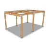 Exemple d'utilisation du connecteur SUNDIY beige sable - 240mm en forme de T (2) avec 3 directions