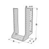Grands sabots à ailes extérieures, gamme GSE CLASSIQUE (épaisseur 4mm, profondeur 110mm) - Réf. GSE840/4X-AL