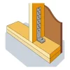 Ancrage pour montant d'ossature 40x292x52mm épaisseur 2mm - Réf. AH29050/2-FR