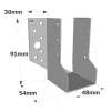 Sabots à ailes extérieures, gamme SBE ECONOMIQUE (épaisseur 1,5mm, profondeur 55mm) - Réf. SBE48/91_45
