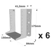 Sabots à ailes extérieures, gamme SAE CLASSIQUE (épaisseur 2mm, profondeur 84mm) - Réf. SAEL500/150/2_6