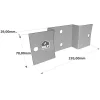 Equerre plate pour bois ronds - à fixer sur des poteaux en bois carrés - 195x70x29mm - Réf. RFCP80_30
