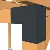 Mise en situation du connecteur SUNDIY Anthracite RAL7016 120mm à 2 directions - Forme L