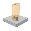 Équerres renforcées CLASSIQUES asymétriques pour le BOIS et le BETON - Réf. E6/2.5