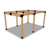 Exemple d'utilisation du connecteur SUNDIY noir mat RAL 9005 - 240mm en forme de T (2) avec 3 directions