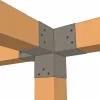 Vue détaillée de l'utilisation du connecteur SUNDIY Gris Taupe RAL 7006 - 90mm à 4 directions en forme de T