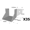 Sabots à ailes extérieures, gamme SAE CLASSIQUE (épaisseur 2mm, profondeur 84mm) - Réf. SAE200/76/2_35
