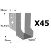 Sabots à ailes extérieures, gamme SBE ECONOMIQUE (épaisseur 1,5mm, profondeur 55mm) - Réf. SBE45/93_45