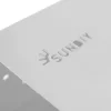 La marque SUNDIY imprimé sur le connecteur gris aluminium RAL9006 - 90mm Forme L, 2 directions