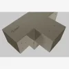 Connecteur SUNDIY Gris Taupe RAL 7006 - 90mm à 4 directions en forme de T