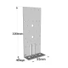 Équerres renforcées CLASSIQUES asymétriques pour le BOIS et le BETON - Réf. ABR220