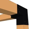 Mise en situation du connecteur SUNDIY Noir mat RAL 9005 - 90mm à 3 directions - Forme L