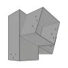 Connecteur SUNDIY pente 20° Gris aluminium RAL 9006 - 120mm à 3 directions - Forme L3