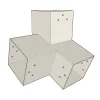 Connecteur SUNDIY pente 20° Blanc RAL 9010 - 120mm à 3 directions - Forme L4