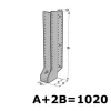 Grands sabots à ailes extérieures, gamme GSE CLASSIQUE (épaisseur 4mm, profondeur 110mm) - Réf. GSE1020/4X