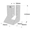 Sabots à ailes intérieures, gamme SAI CLASSIQUE (épaisseur 2mm) - Réf. SAI300/76/2