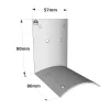 Equerre pour bois ronds - 57x80x80mm - Réf. EBR60-R_50