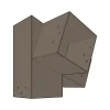 Connecteur SUNDIY pente 20° Gris Taupe RAL 7006 - 120mm à 3 directions - Forme L3