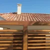 Mise en situation du connecteur SUNDIY Corten RAL 8011 90mm à 4 directions - Forme T
