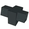 Connecteur SUNDIY pente 20° Anthracite RAL 7016 - 120mm à 4 directions - Forme T3