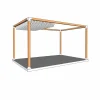 Utilisation pratique du support de poteau SUNDIY blanc RAL 9010 - Série 90mm