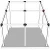Emplacement du connecteur SUNDIY 120 mm, à 4 directions, forme T4, avec une pente de 20°, coloris Anthracite RAL 7016, sur une pergola