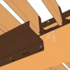 Chéneau Aluminium - Couleur : marron sablé - longueur : 2m