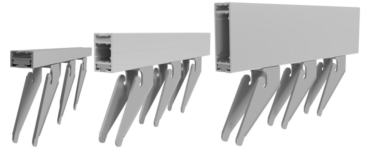 Support de rangement en métal avec crochets ajustables, idéal pour organiser divers objets dans un espace optimisé.