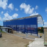 Vignette de l'article : Mur à persiennes, 150E, École internationale, Oranjestad, Aruba