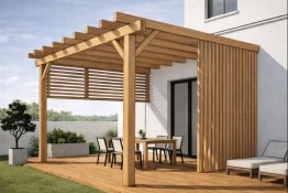 Bois chaleureux avec brise soleil