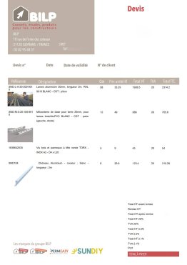 Les devis détaillés et personnalisés