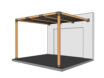 Pergola en structure 90 mm